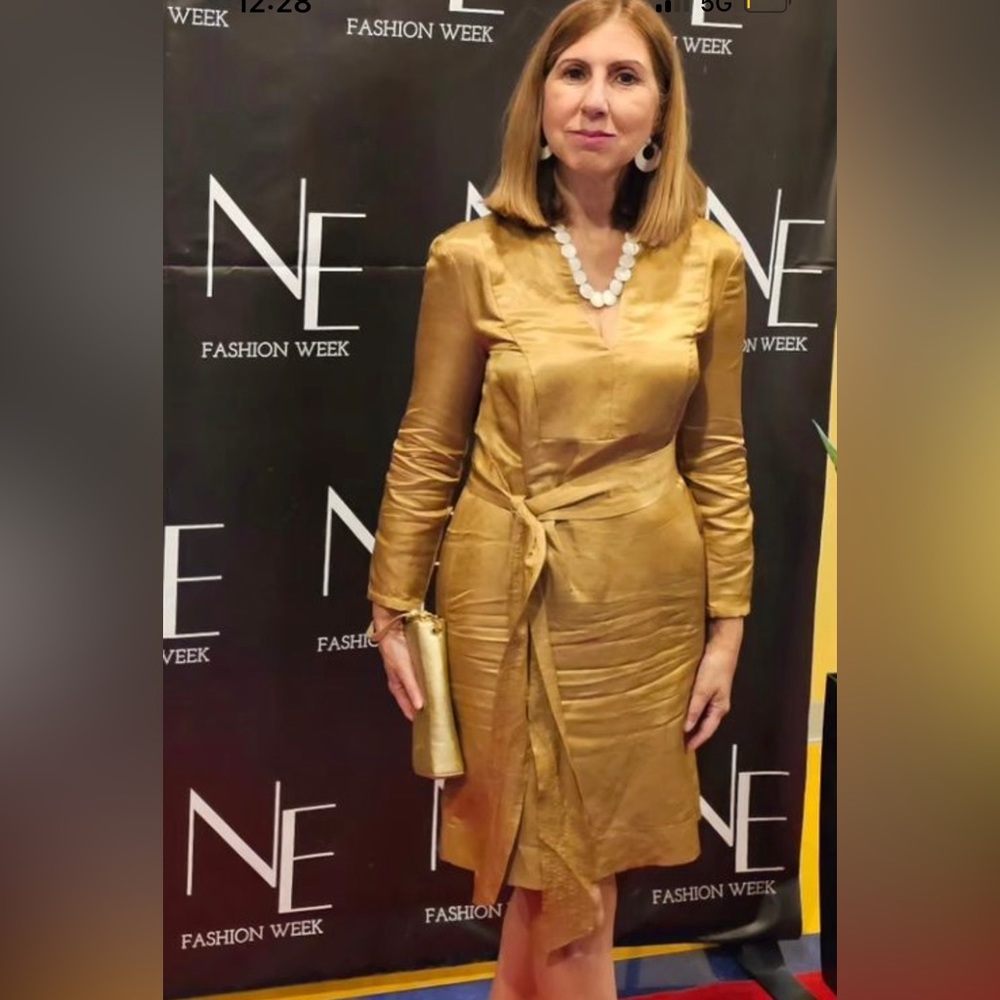 J-crew size X small gold dress